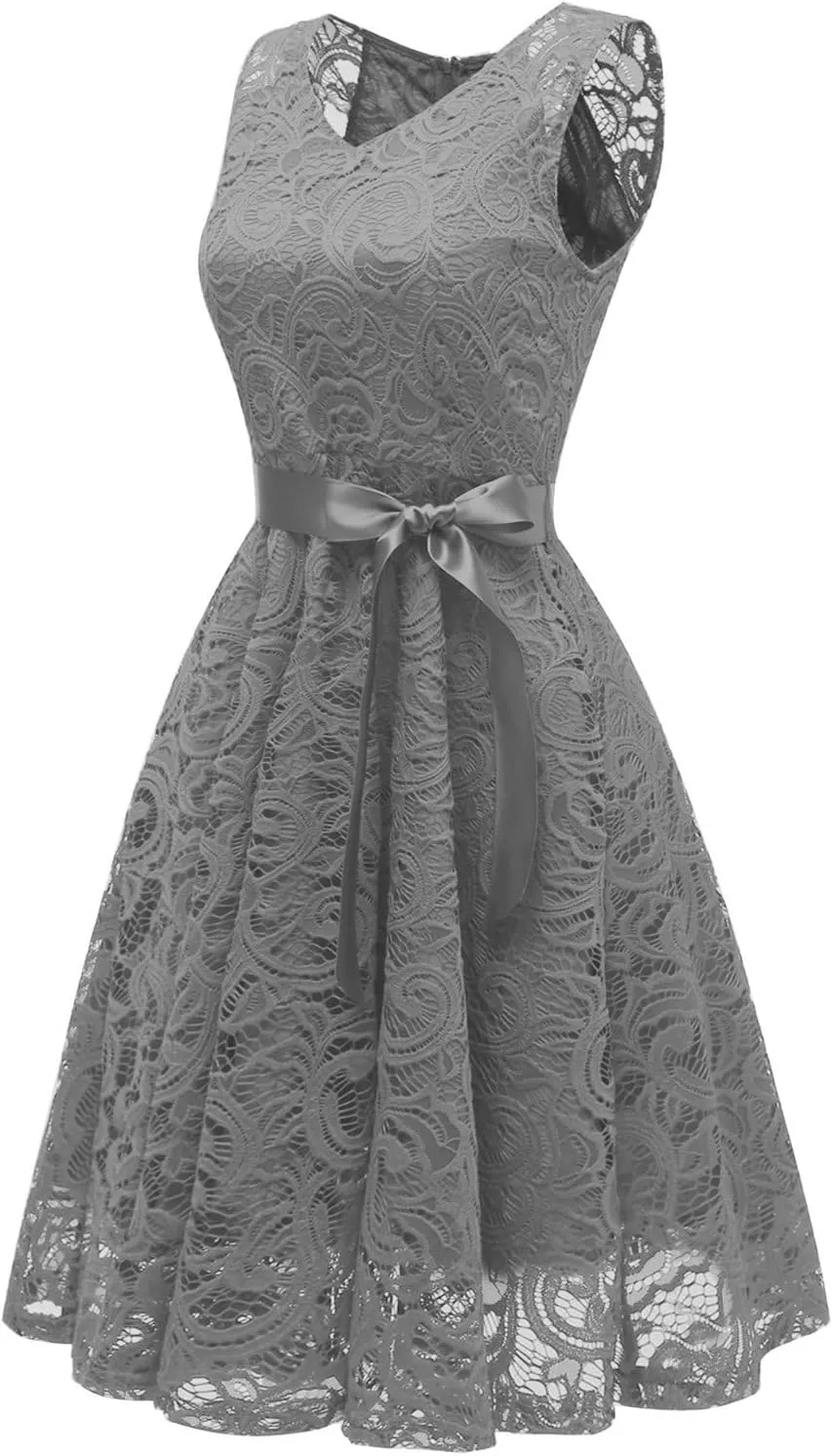 Bridesmaid Dress for Women 2024 Short Prom Dress V Neck Ruffle Wedding Guest Cocktail Dress Floral Homecoming Dress