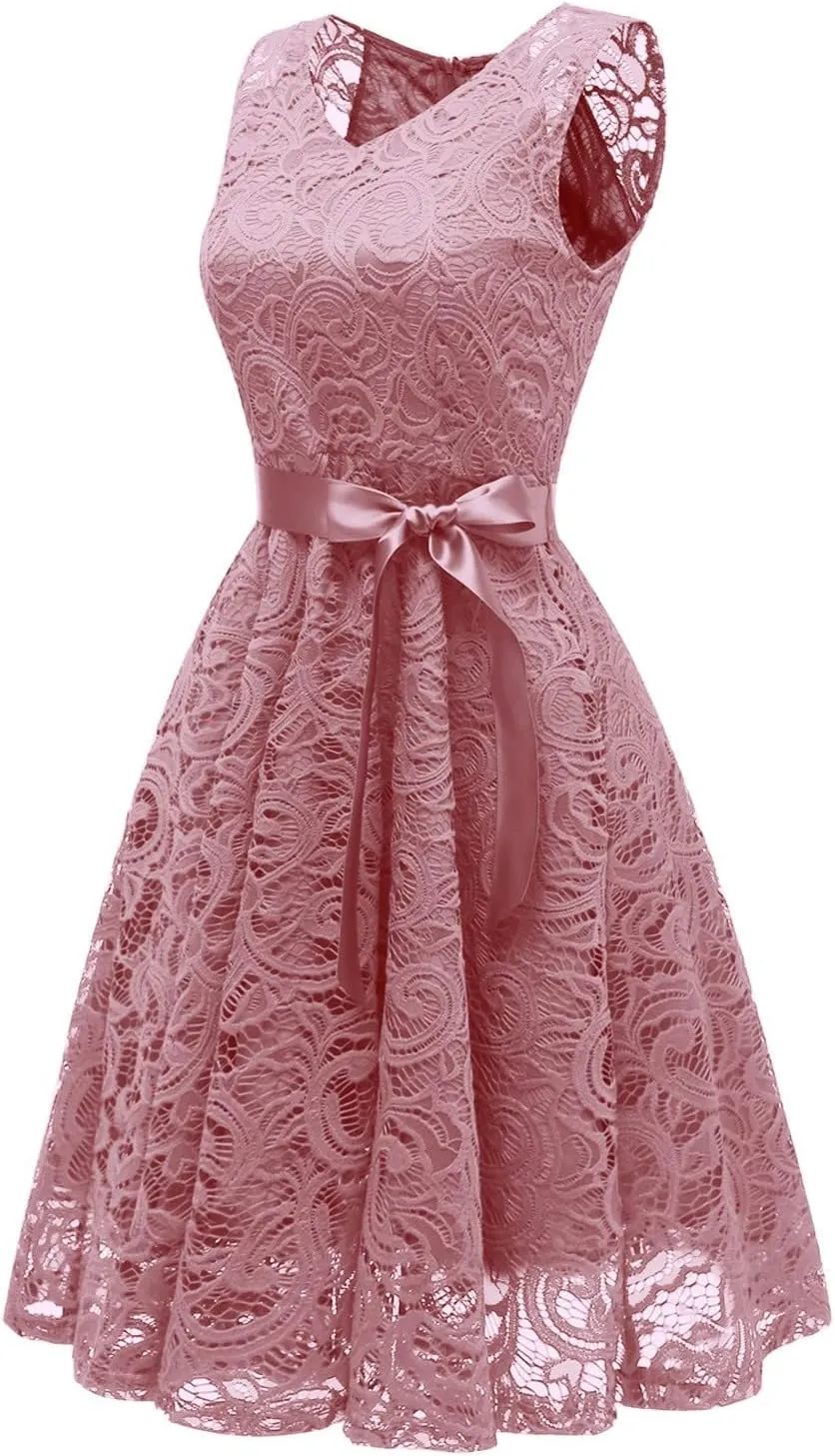 Bridesmaid Dress for Women 2024 Short Prom Dress V Neck Ruffle Wedding Guest Cocktail Dress Floral Homecoming Dress
