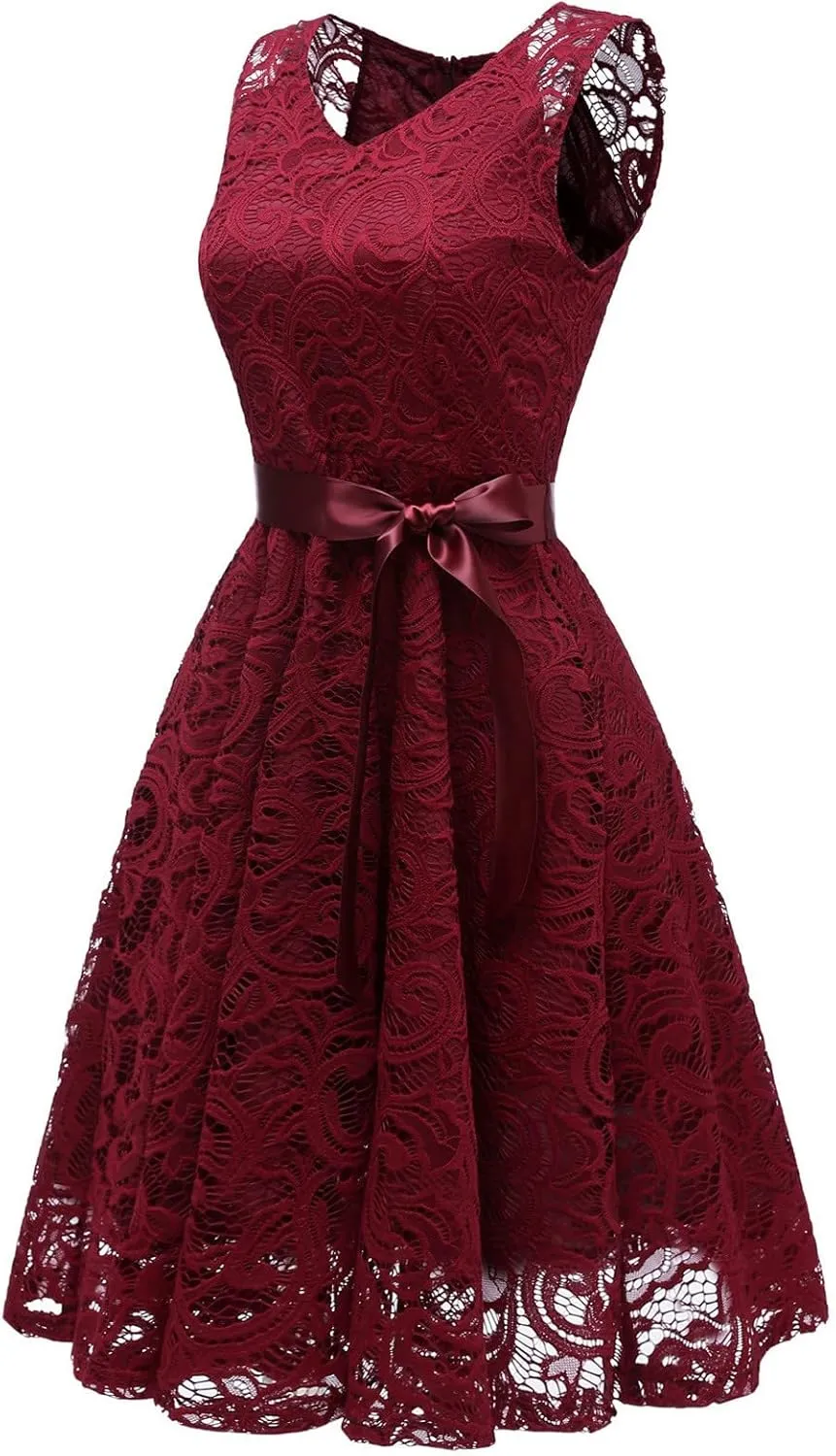 Bridesmaid Dress for Women 2024 Short Prom Dress V Neck Ruffle Wedding Guest Cocktail Dress Floral Homecoming Dress