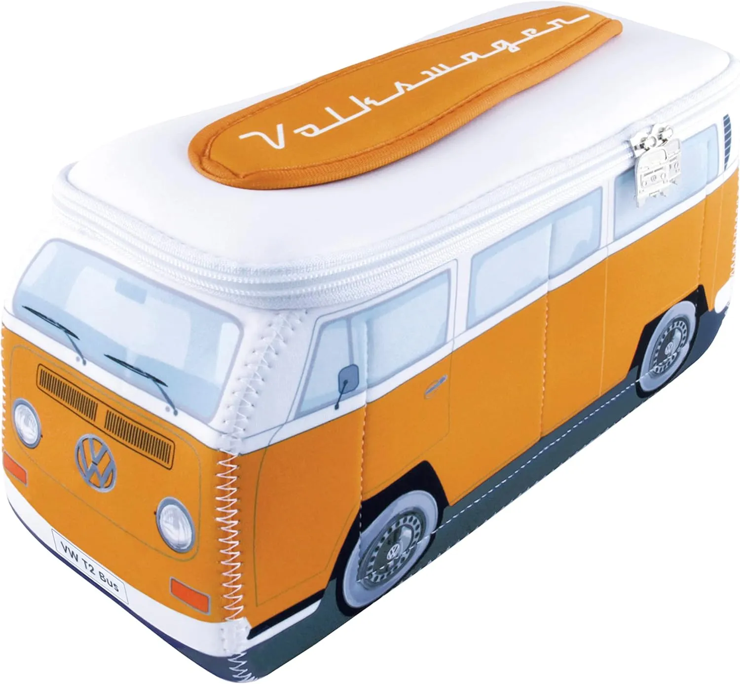 BRISA VW Collection Volkswagen Neoprene Universal Makeup Cosmetics Toiletry Travel Pharmacy Bag in T2 Bus Design (Large)