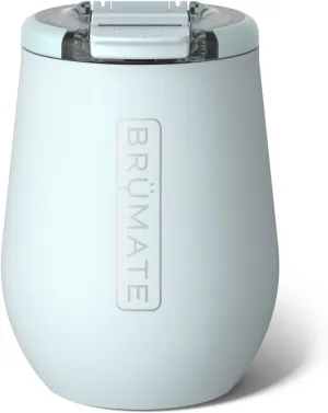 BrüMate Uncork'd 100% Leak-Proof 14oz Insulated Wine Tumbler with Lid - Vacuum Insulated Stainless Steel Wine Glass - Perfect For Travel & Outdoors (Blue Agave)