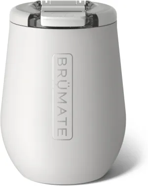 BrüMate Uncork'd 100% Leak-Proof 14oz Insulated Wine Tumbler with Lid - Vacuum Insulated Stainless Steel Wine Glass - Perfect For Travel & Outdoors (Dune)