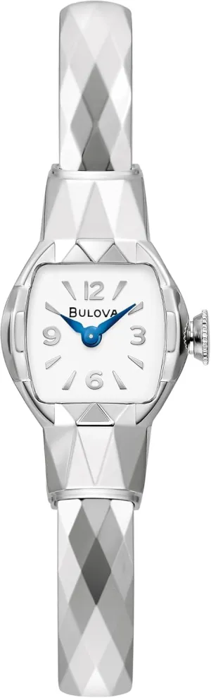 Bulova Ladies Limited Edition American Girl 2 Hand Silver Stainless Steel Quartz Bangle Watch Style:96L333
