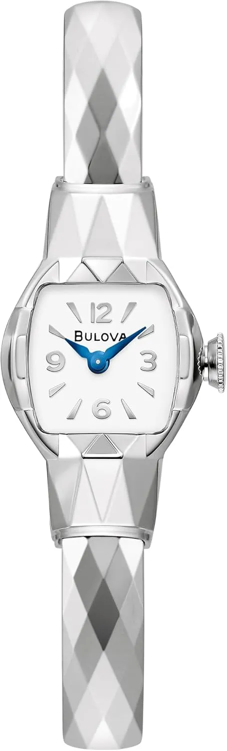 Bulova Ladies Limited Edition American Girl 2 Hand Silver Stainless Steel Quartz Bangle Watch Style:96L333