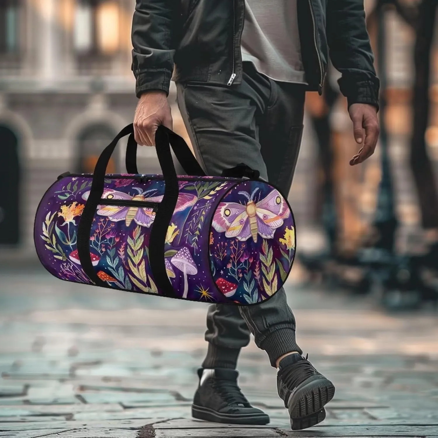Butterfly Duffle Bag for Travel,Carry On Bag Travel Bags for Women Canvas Duffel Bag Overnight Weekend Gym Bag Large Luggage Bags