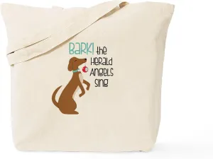 CafePress Bark Herald Angels Tote Bag Reusable Natural Beige Canvas Shopping Bag