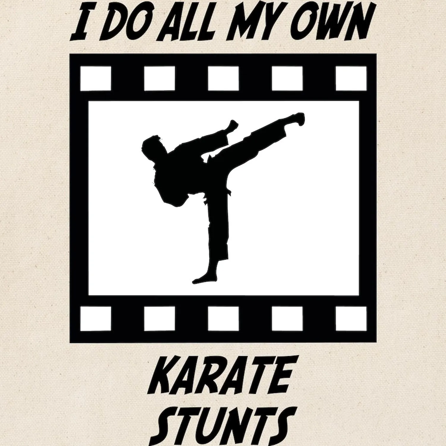 CafePress Karate Stunts Tote Bag Reusable Natural Beige Canvas Shopping Bag
