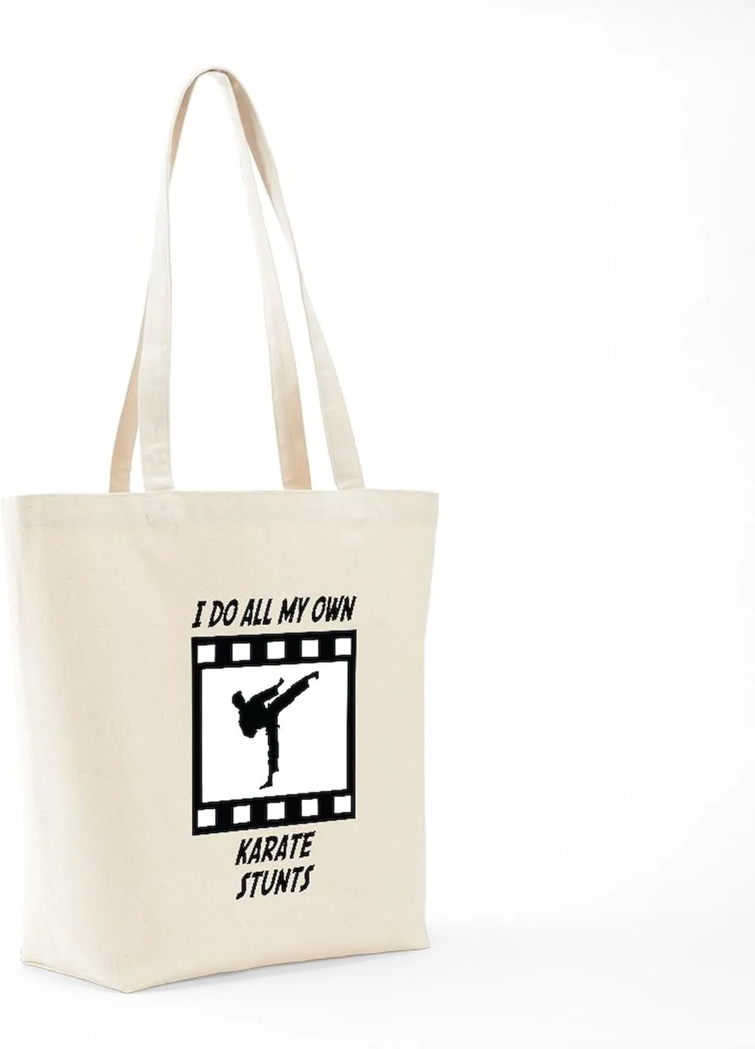 CafePress Karate Stunts Tote Bag Reusable Natural Beige Canvas Shopping Bag