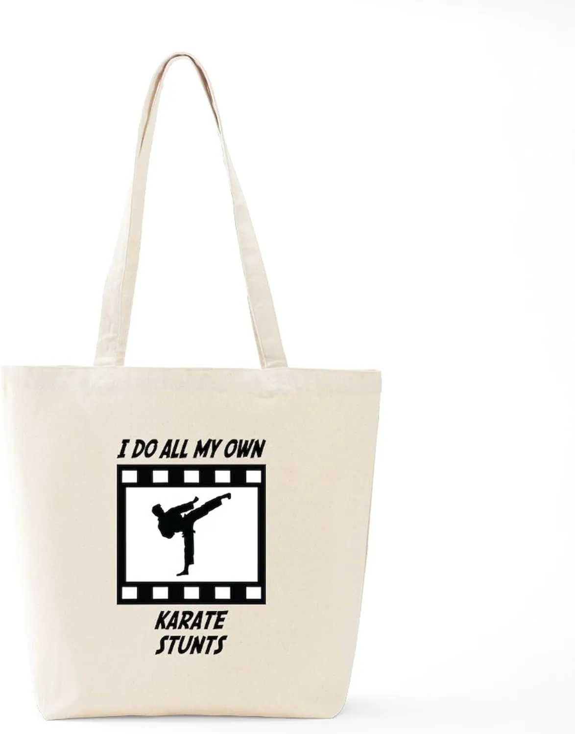 CafePress Karate Stunts Tote Bag Reusable Natural Beige Canvas Shopping Bag