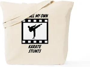 CafePress Karate Stunts Tote Bag Reusable Natural Beige Canvas Shopping Bag