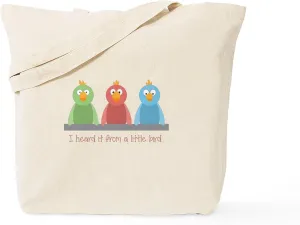 CafePress Little Bird Tote Bag Reusable Natural Beige Canvas Shopping Bag