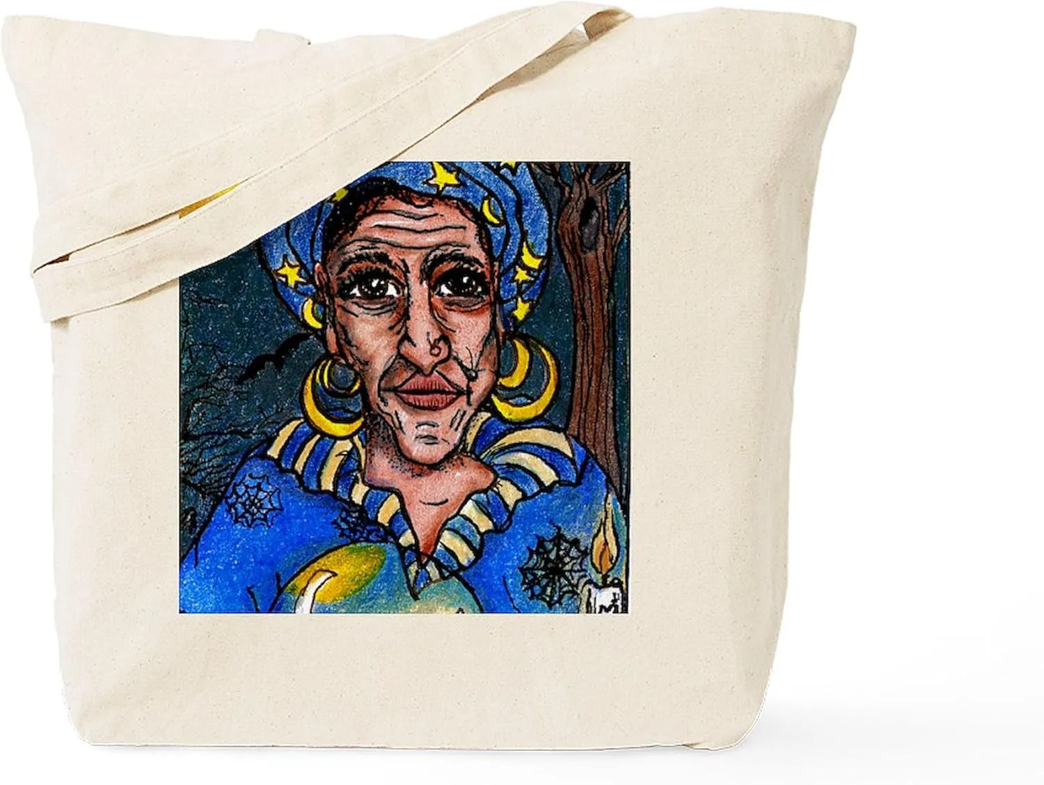 CafePress The Gypsy Witch Of New Orlean Tote Bag Reusable Natural Beige Canvas Shopping Bag