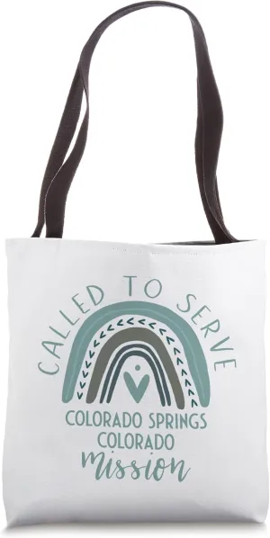 Called To Serve Boho Rainbow Colorado Springs Mission Tote Bag