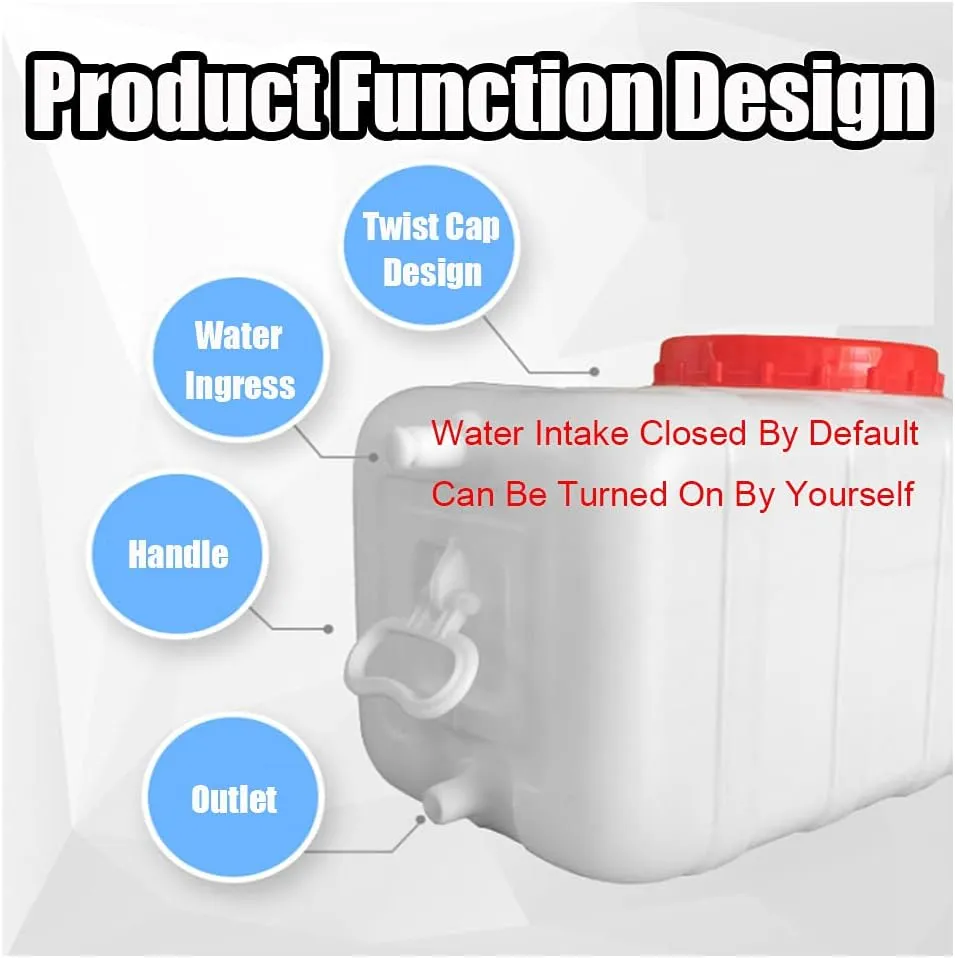 Camping 25L/48L/80L/110L/160L Camping & Hiking Water Storage Water Container Multifunctional Water Tank Cold Water Camping Water Storage Carrier Jug Water Barrel Pure，Outdoor Water Tank(Size:80L)