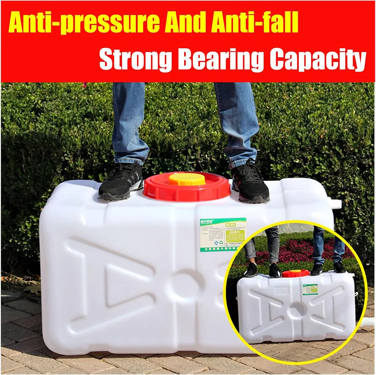 Camping 25L/48L/80L/110L/160L Camping & Hiking Water Storage Water Container Multifunctional Water Tank Cold Water Camping Water Storage Carrier Jug Water Barrel Pure，Outdoor Water Tank(Size:80L)
