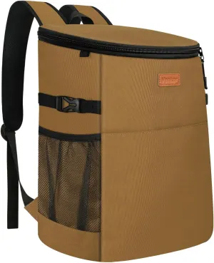 Camping Cooler Backpack 30 Cans, Soft Backpack Coolers Insulated Leak Proof Travel Cooler Bag Waterproof Lunch Picnic Beach Work Trip Thermal Bag Drink Beverage Beer Bag Cooler