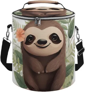 Camping Cooler Bag, Cute Cartoon Sloth Print Portable Ice Pack Outdoor Cooler Bag Picnic Cooler Bag Foldable Cooler Bag, style