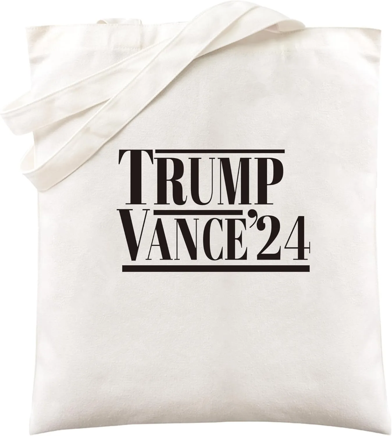 Canvas Shoulder Tote Bag for Men Women - 2024 Presidential Election Graphic Unisex Reusable Grocery Bags