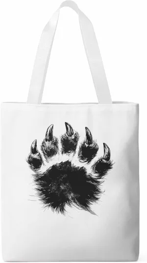 Canvas Tote Bag, Animals Paw Print patterned Canvas Tote Handbags for Women Shoulder Bag,