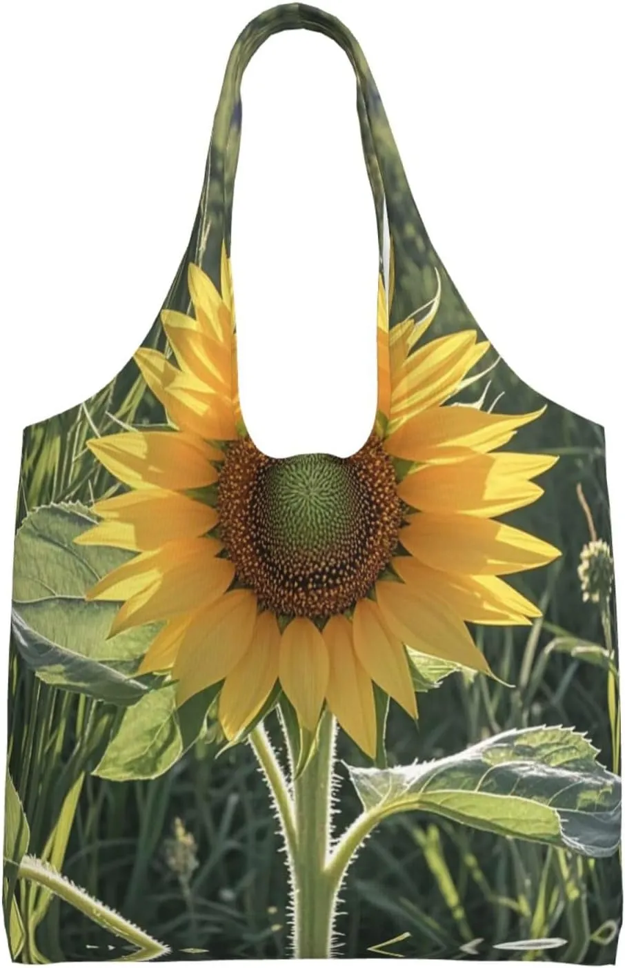 Canvas Tote Bag Lightweight Reusable Grocery Shopping Bag Wild Animals Tiger Handbag for Women Men