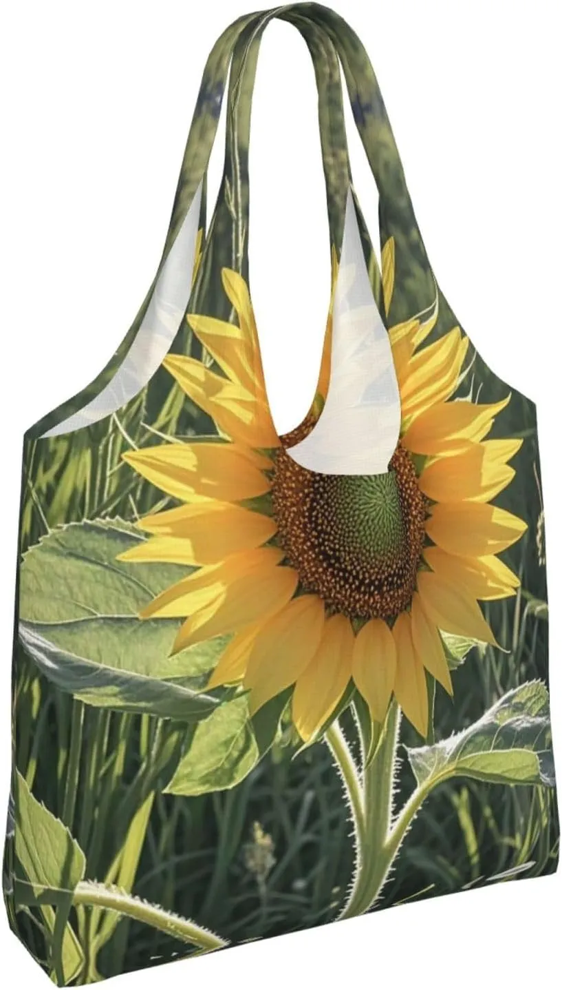 Canvas Tote Bag Lightweight Reusable Grocery Shopping Bag Wild Animals Tiger Handbag for Women Men
