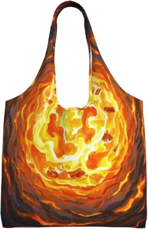 Canvas Tote Bag, Washable Cute Reusable Shoulder Hand Purse bags for Women Shopping Gifts Beach(Glowing Embers Print)