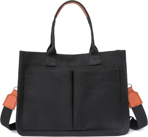 Canvas Tote for Women - Beach & Travel, Laptop Shoulder Bag - Cute Teacher Purse