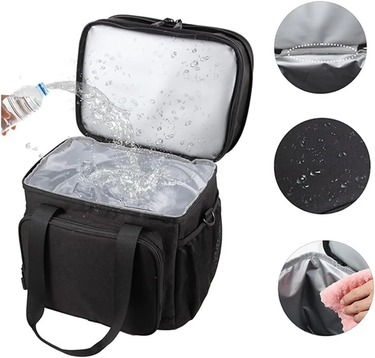 Car Camping Coolers for Isuzu Concept/Como/D-Max/MU-X/N-Series/Panther/Amigo/Aska, Leak Proof Cooler, Portable Lightweight Ice Chest Box, Compartments Waterproof Insulated Bag,D-Red