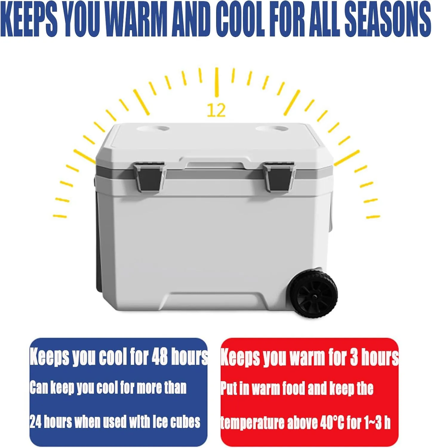 Car Camping Coolers for Mercedes-Benz Citan/CLA/GLC/GLE/Sprinter/Vito, Waterproof Portable Cooler, Leak Proof Picnic Insulated Bag, Ultra-Light Premium Ice Chest Box,A-Green-45L