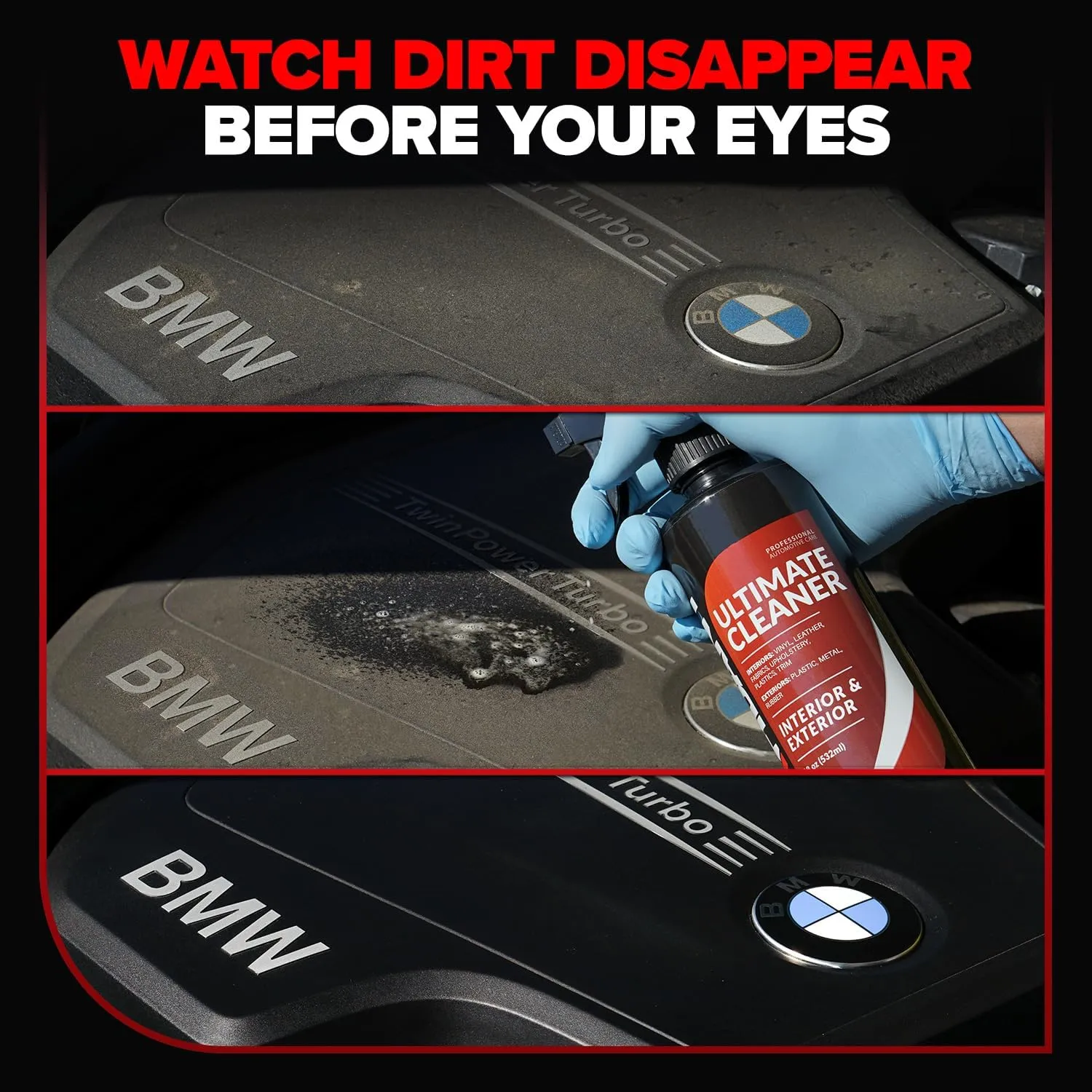Carfidant Interior Cleaner – Removes Stains & Deep Cleans Car Seats, Leather, Fabric, Upholstery, Plastic, Dashboard & More – Car Cleaning Kit & Interior Detailer Spray – 32oz