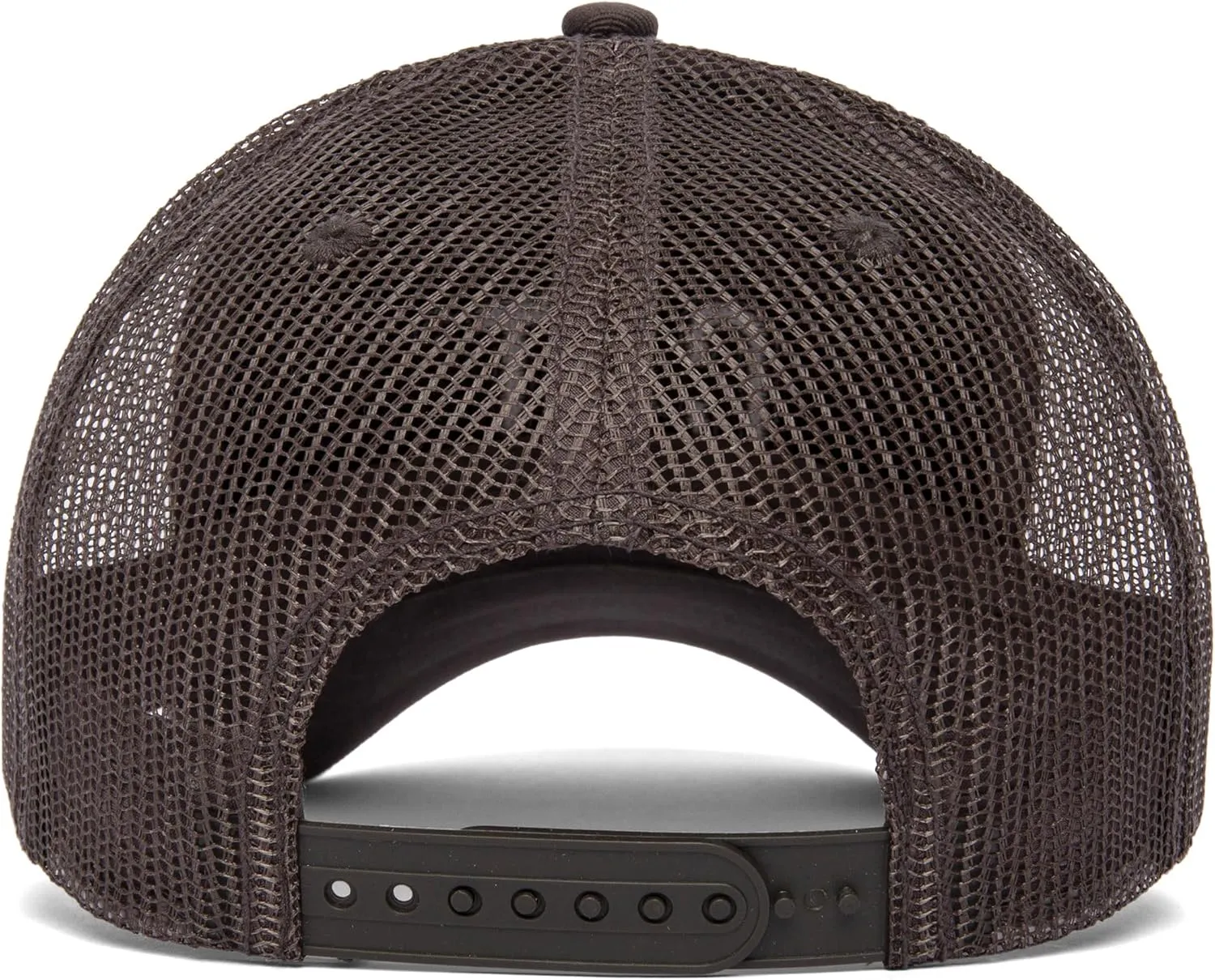 Caterpillar Men's Raised Logo Hats with Embroidered Front and Contrast Mesh Back with Plastic Snapback Closure