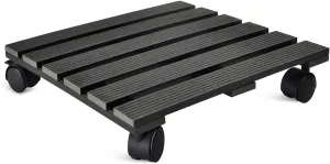 CERBIOR Plant Caddy Heavy Duty Plant Pot with 5 Rolling Wheels Indoor/Outdoor Holds up to 14 Inches and 150 Lbs Strong and Sturdy Design (14 Inch Square, Charcoal)