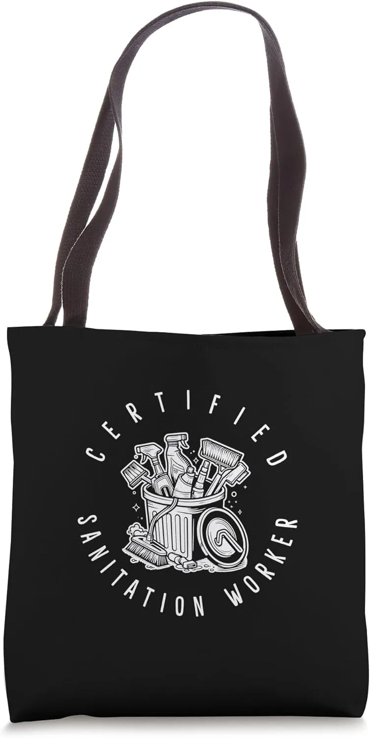Certified Sanitation Worker Custodian Janitor Tote Bag