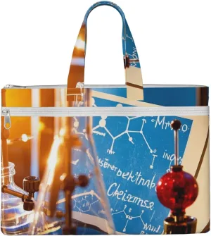 Chemistry Print Print Men's and Women's Canvas Portable File Bags,Laptop Briefcase,Business Travel Office Bags