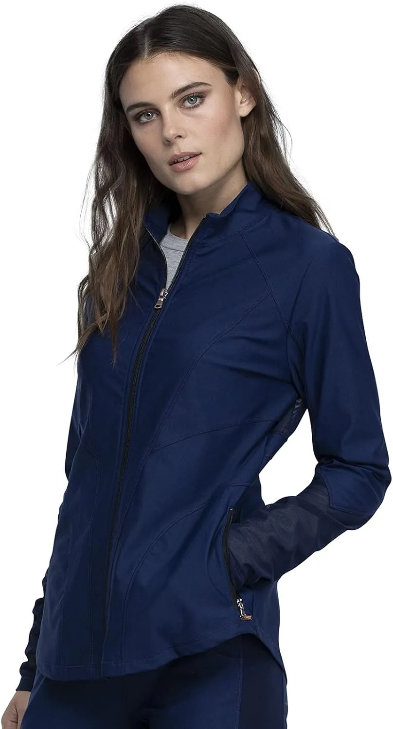Cherokee Form Women Warm Up Scrubs Jacket Zip Front CK390