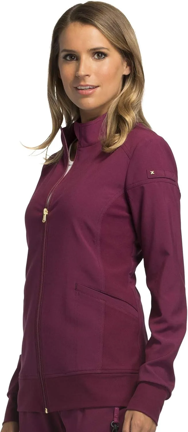 Cherokee Scrub Jackets For Woman with Zip Front, 360° Stretch Fabric - CK303