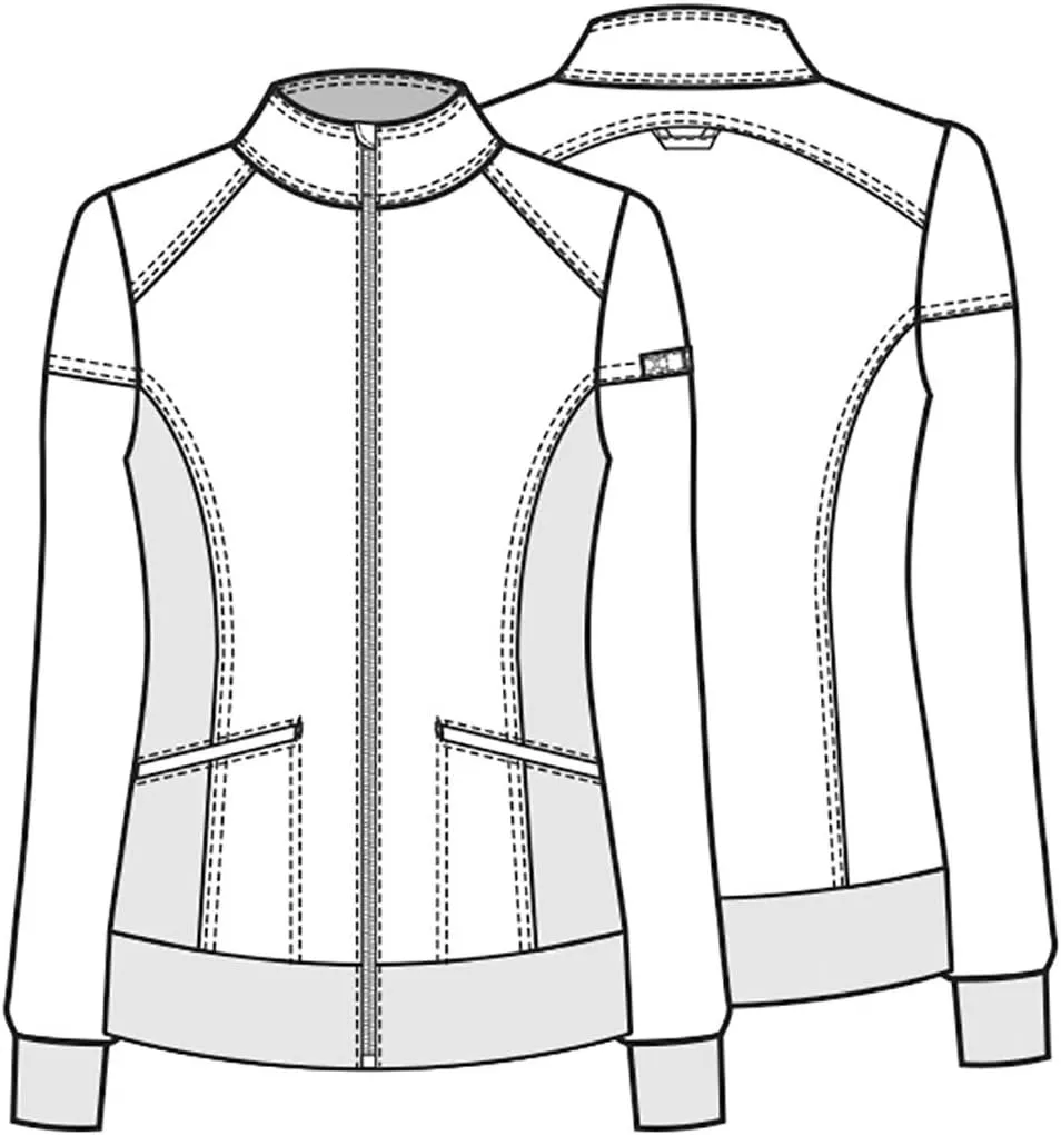 Cherokee Scrub Jackets For Woman with Zip Front, 360° Stretch Fabric - CK303