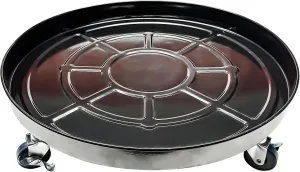 Choclaif Plant Caddy with Wheels, 1 Pack Black Heavy Duty Plant Stand with Universal Wheels, Round Pot Trolley for Indoor Outdoor (20)