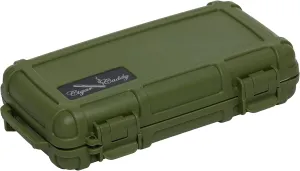 Cigar Caddy Matte Green Travel Cigar Humidor Case with Airtight Seal | Portable Humidor Box Cigar Travel Kit | Waterproof, Crush-Proof Cigar Holder with Humidifier Disc, Holds 5 Churchill Cigars