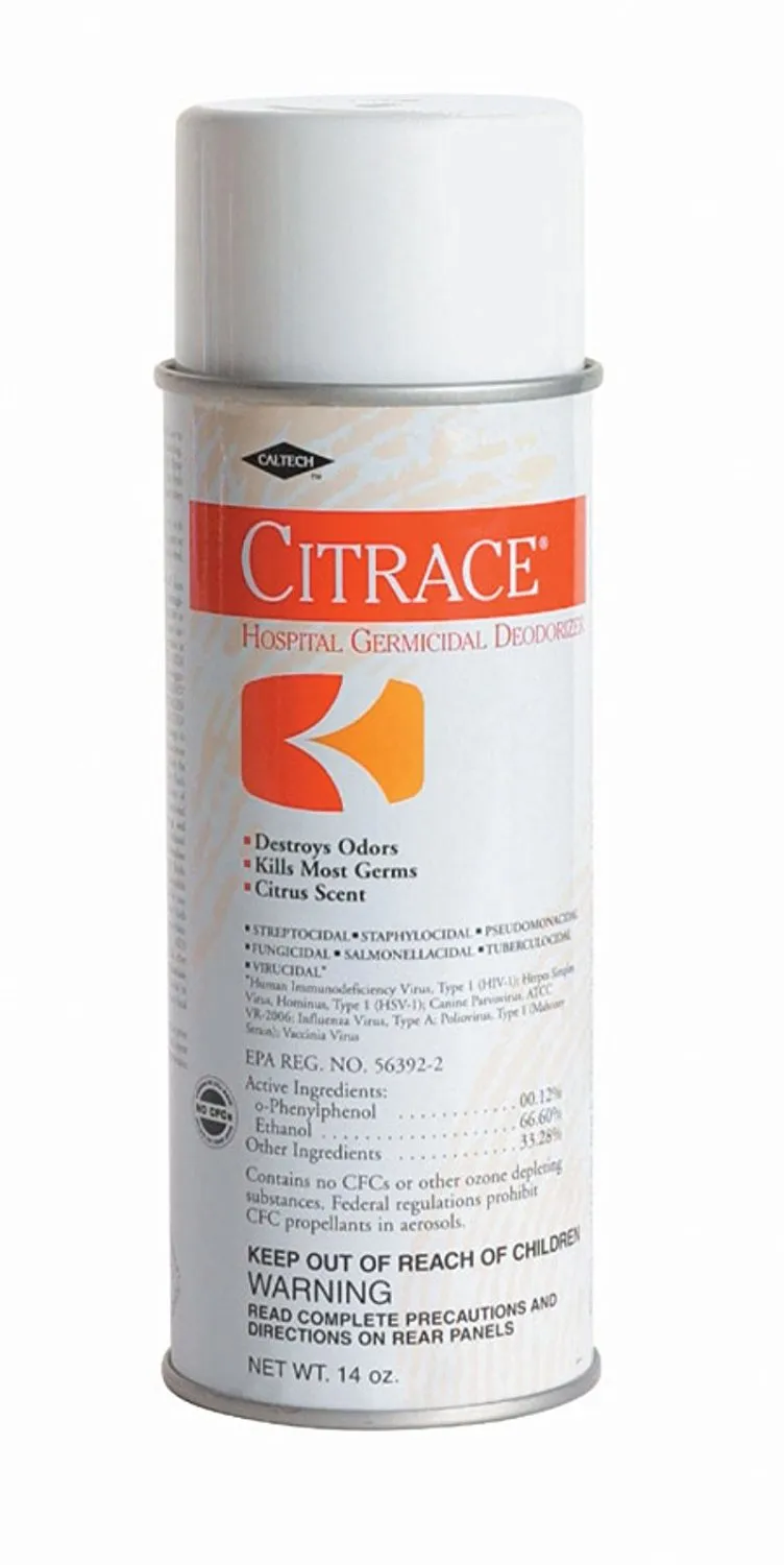 Citrace 49100 Hospital Germicide, Fresh Citrus Fragrance, 14 fl oz Aerosol