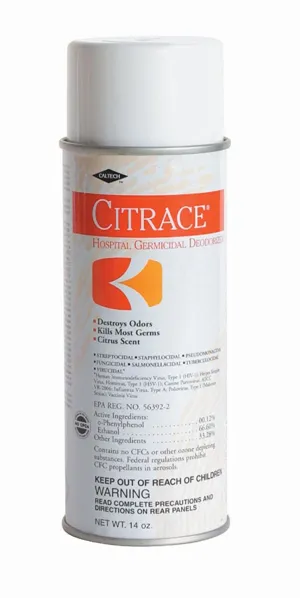 Citrace 49100 Hospital Germicide, Fresh Citrus Fragrance, 14 fl oz Aerosol