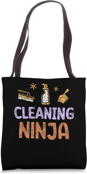 Cleaning Ninja Caretaker Worker Janitor Custodial Staff Tote Bag