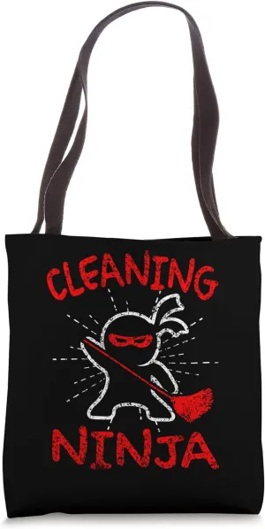 Cleaning Ninja Janitor Caretaker Worker Custodial Staff Tote Bag