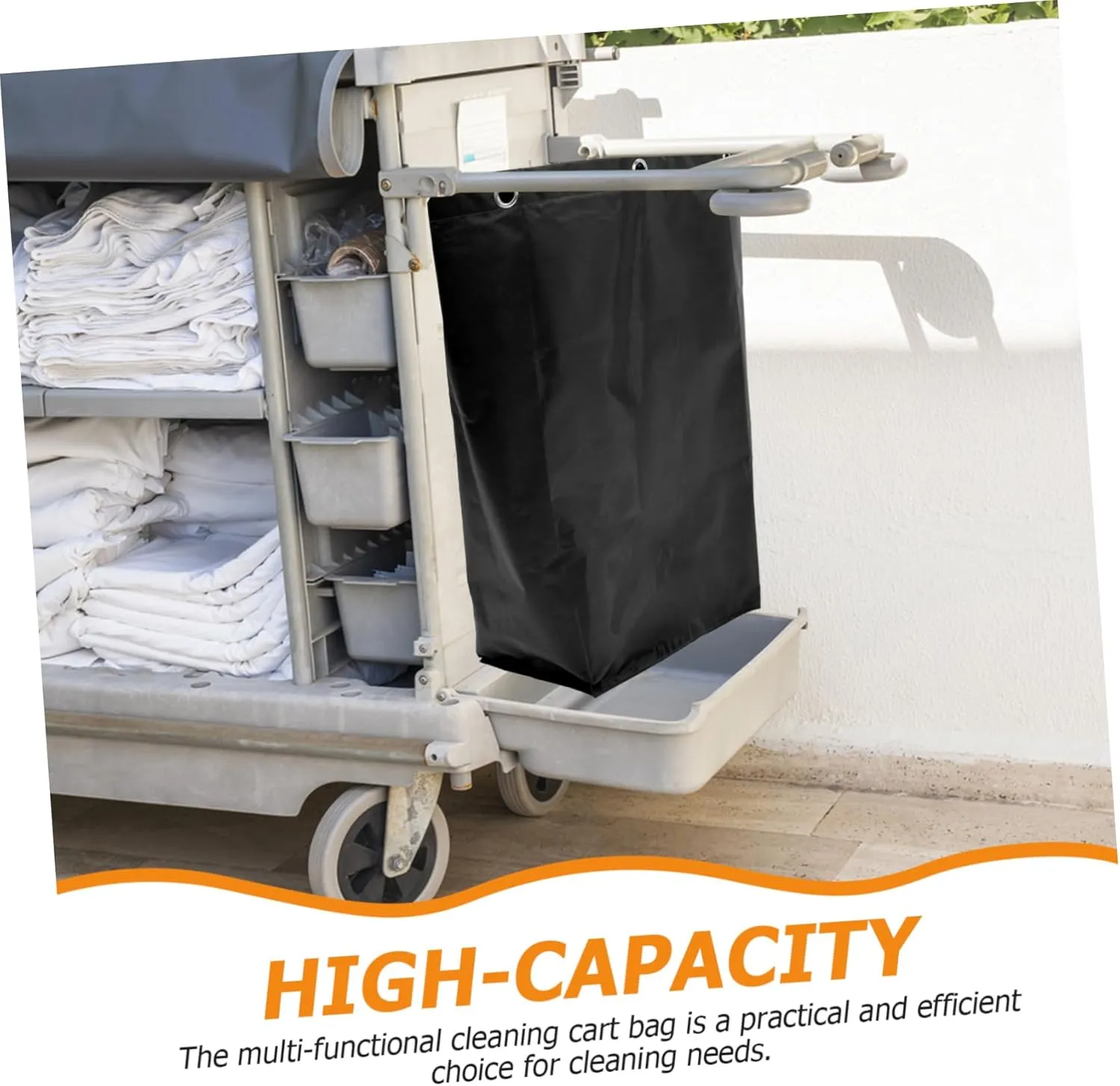 Cleaning Supplies Bag Janitorial Cart Bag Large Space Easy to Carry Sturdy and