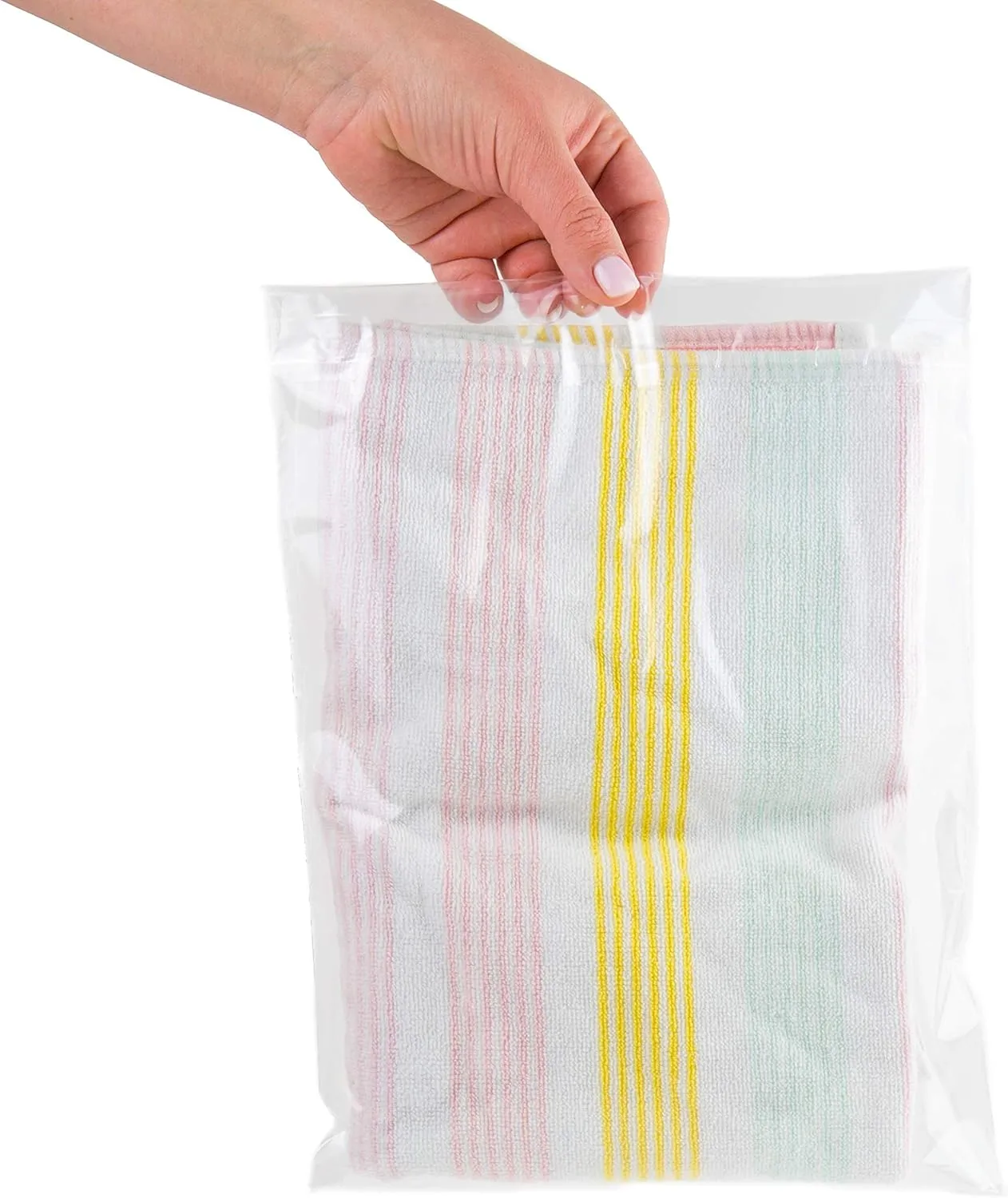 Clear Poly Bags 6x9", 8x10", 9x12", 11x14" Combo Pack of 400 (100 each size) - Clear Bags for Packaging - Plastic Bags for Packaging Products - Plastic Packaging Bags (Resealable)