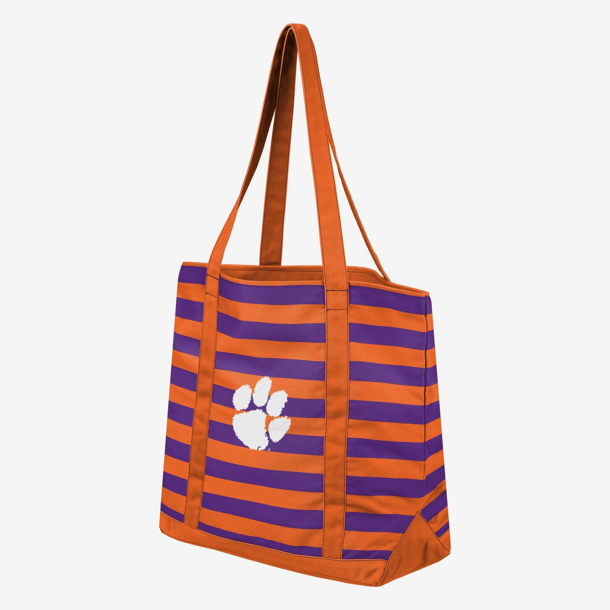 Clemson Tigers Team Stripe Canvas Tote Bag