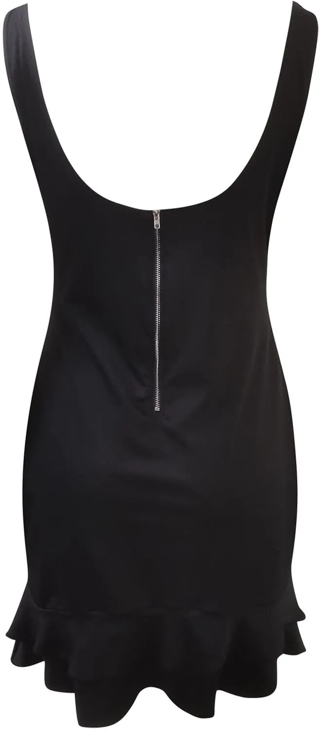 Cocktail Dress for Women,2024 Elegant Sexy Skinny Wedding Guest Dress,Trendy Ruched Slit Irregular Party Dress