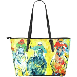 Colorful Leather Tote Bag