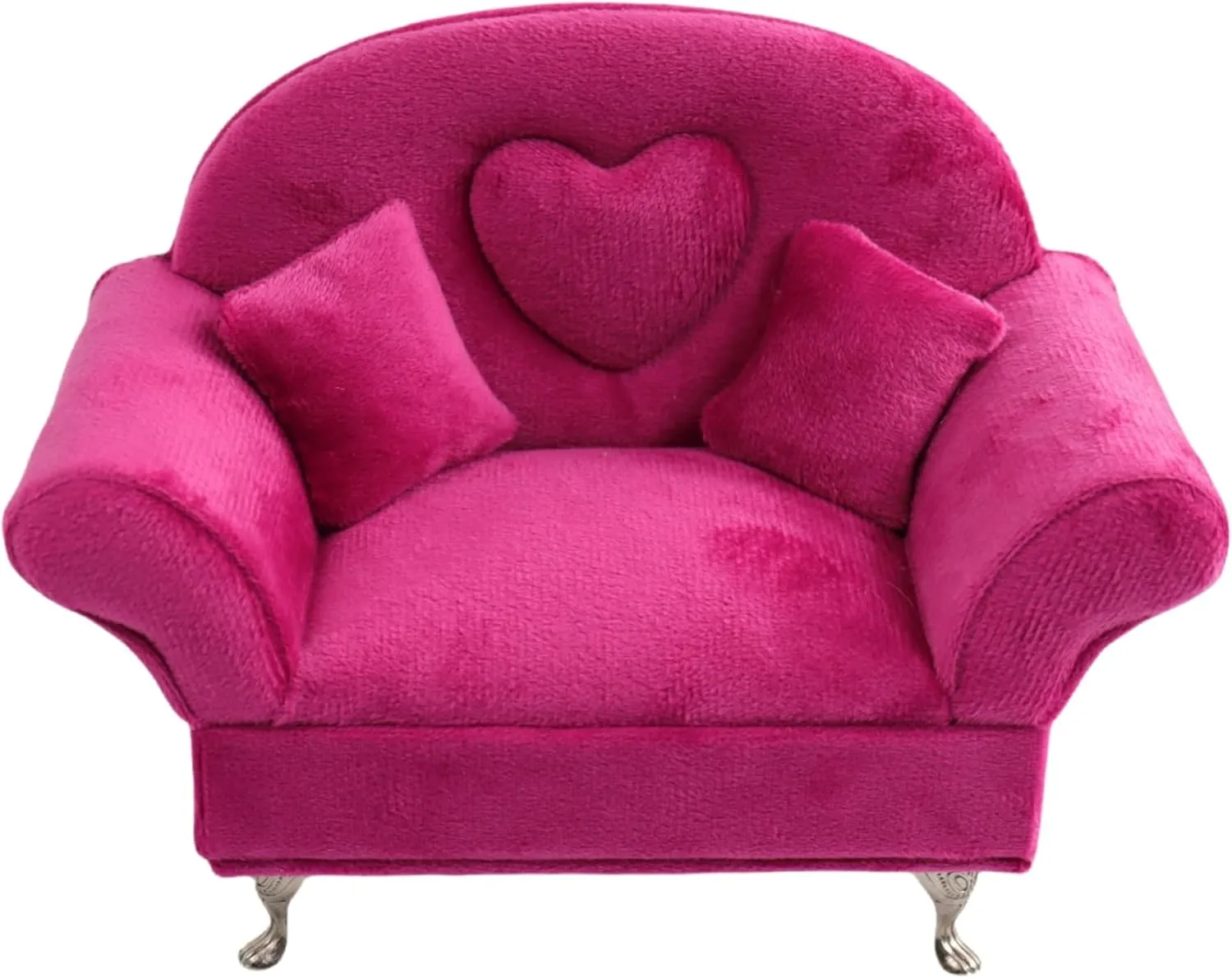 CONCISE Miniature Dollhouse Accessories Dollhouse Furniture 1/6 Scale Sofa Pink Jewelry Box Women Velvet Storage Jewelry Box