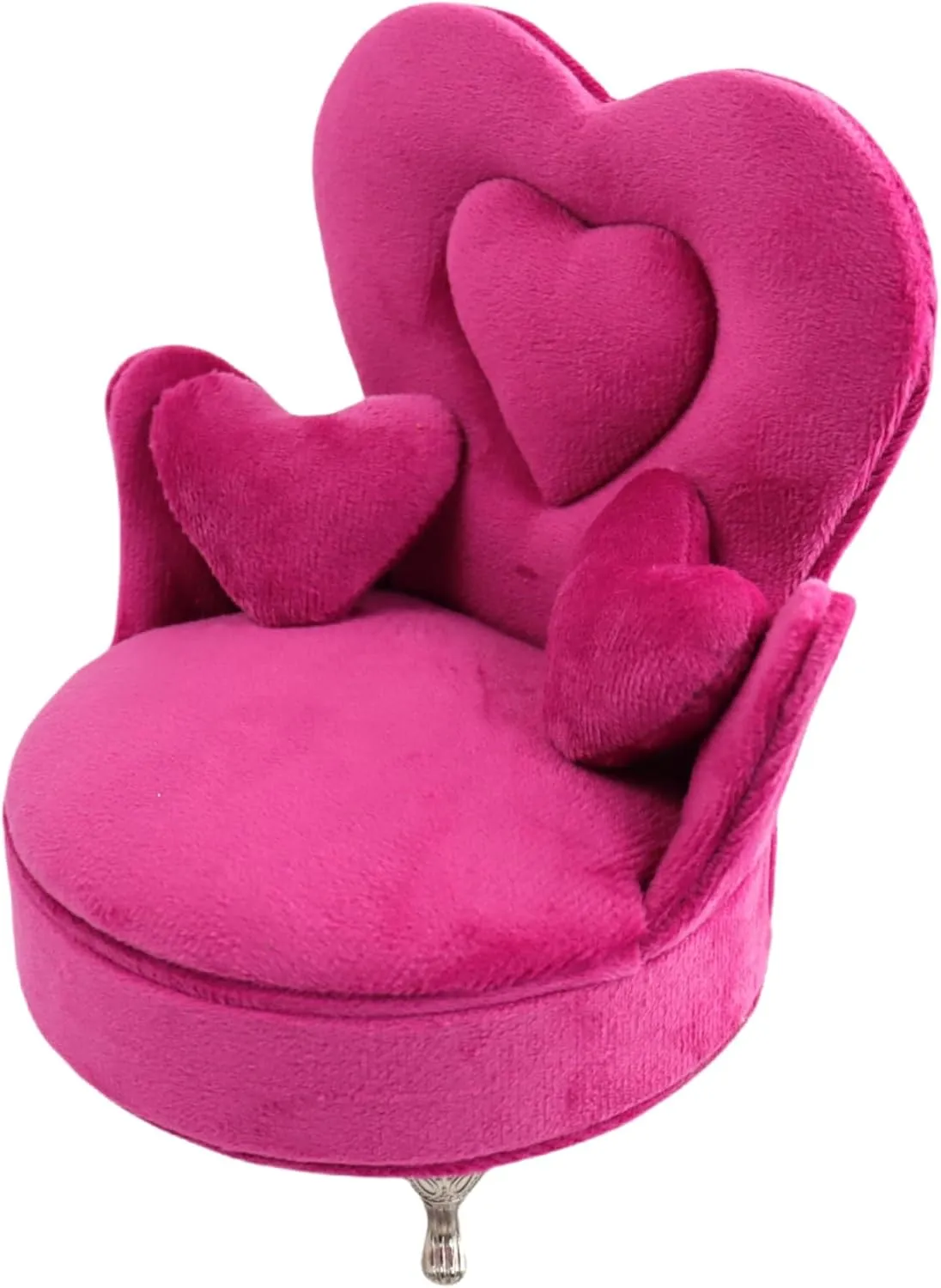 CONCISE Miniature Dollhouse Accessories Dollhouse Furniture 1/6 Scale Sofa Pink Jewelry Box Women Velvet Storage Jewelry Box